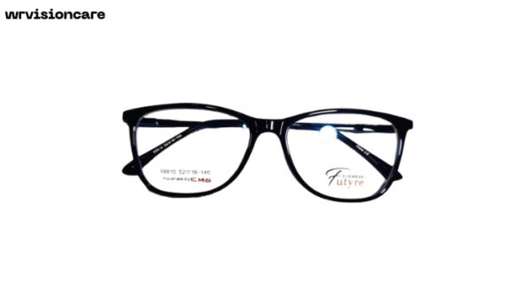 Cat Eye Full Frame Glasses – Black (Plastic & Metal)